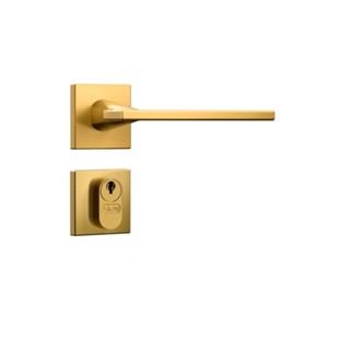 FECHADURA PORTA EXTERNA SALA QUARTO DOURADA GOLD STAM CLASSIC 40MM C/ CILINDRO