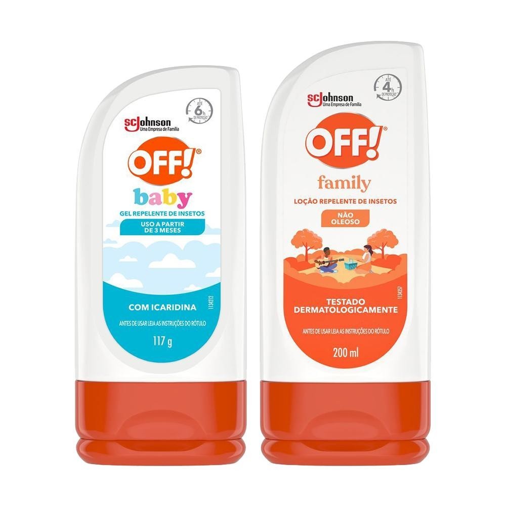 Kit Repelente OFF! Family Loção 200ml + Repelente Off Baby Loção 117ml
