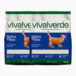 Kit 2 Areias Higiênica Biodegradável Limpeza Plena Viva verde