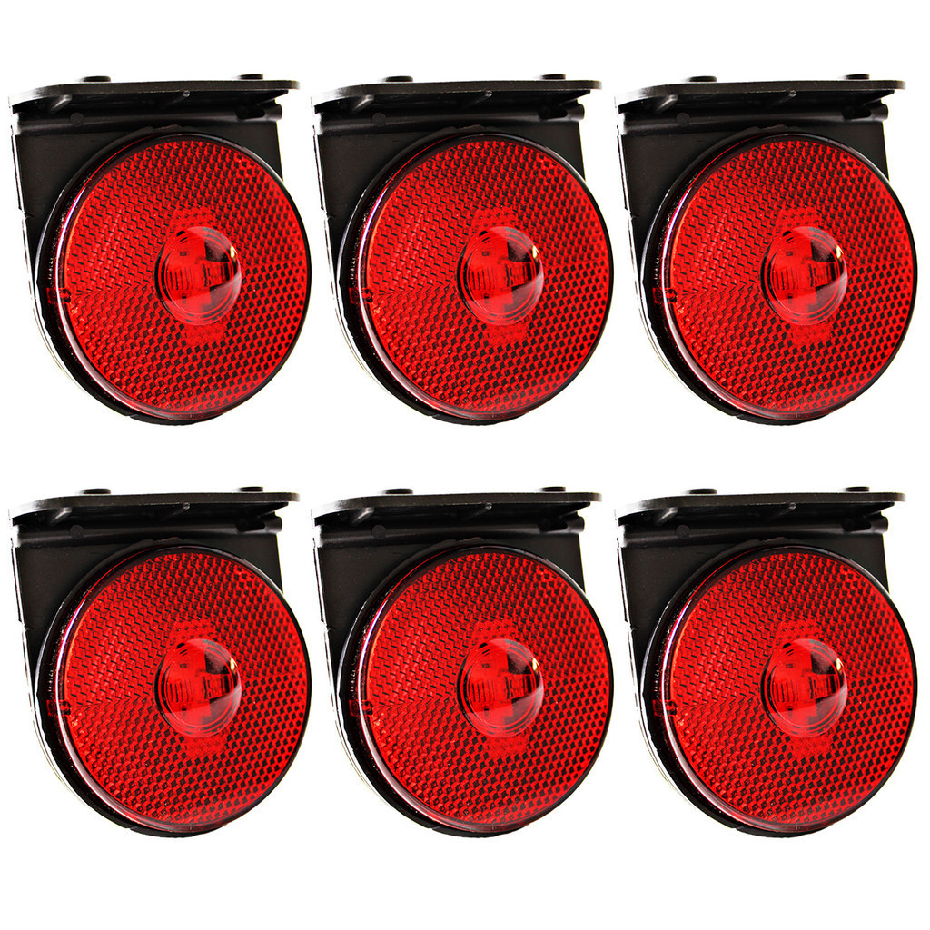6 Lanterna Lateral Carreta Randon 88mm LED BIVOLT VM +Suporte