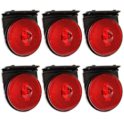 6 Lanterna Lateral Carreta Randon 88mm LED BIVOLT VM +Suporte