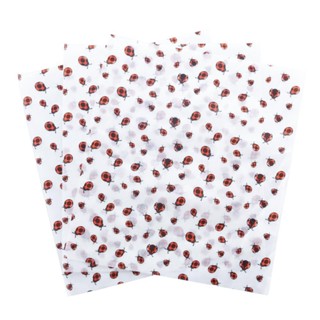 50 Unidades de Papel Manteiga Lyor Emtampado Ladybug 24,5cm