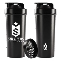 Coqueteleira Slim 600ml Soldiers Nutrition Acessório Academia Hidratação Esportiva