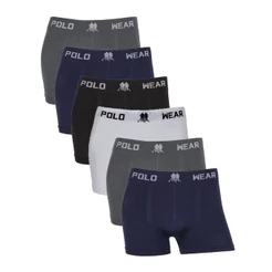 Kit 6 Cuecas Box Microfibra Lisa Sem Costura Polo Wear
