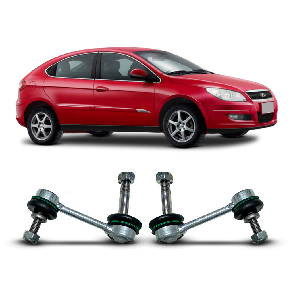 Par Bieleta Barra Tirante Estabilizadora Amortecedor Traseiro Caoa Chery Cielo Hatch 2010 2011 2012