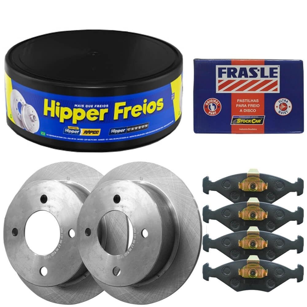Kit Pastilha Disco Freio Gol G5 2009 A 2012 Dianteiro Sólido - Spare Parts and Accessories for Vehicles