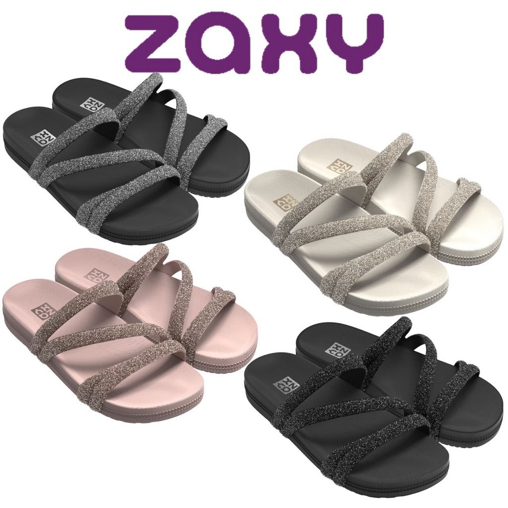 Sandaliá Papete Feminina Slid Zaxy Com Glitter Flat Original