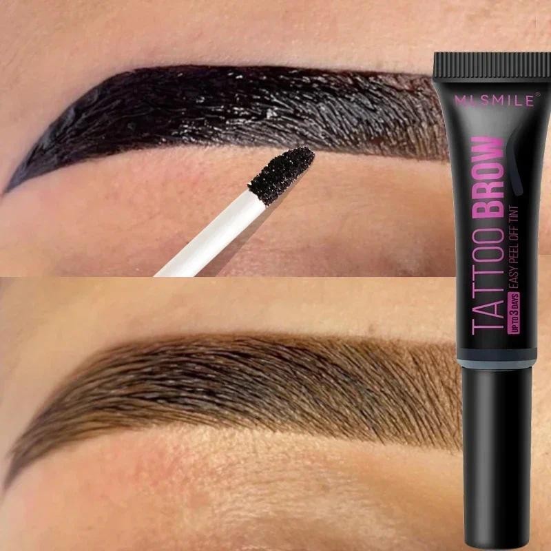 Gel Semi-Permanente Para Sobrancelhas À Prova D'água Tattoo Tint Long-lasting Black Brown ...