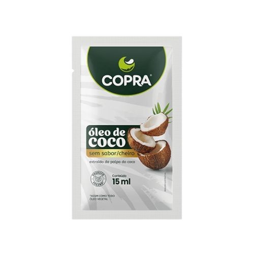 Óleo de Coco Sachê Sem Sabor/ Cheiro 15ml - Copra em Oferta na Shopee