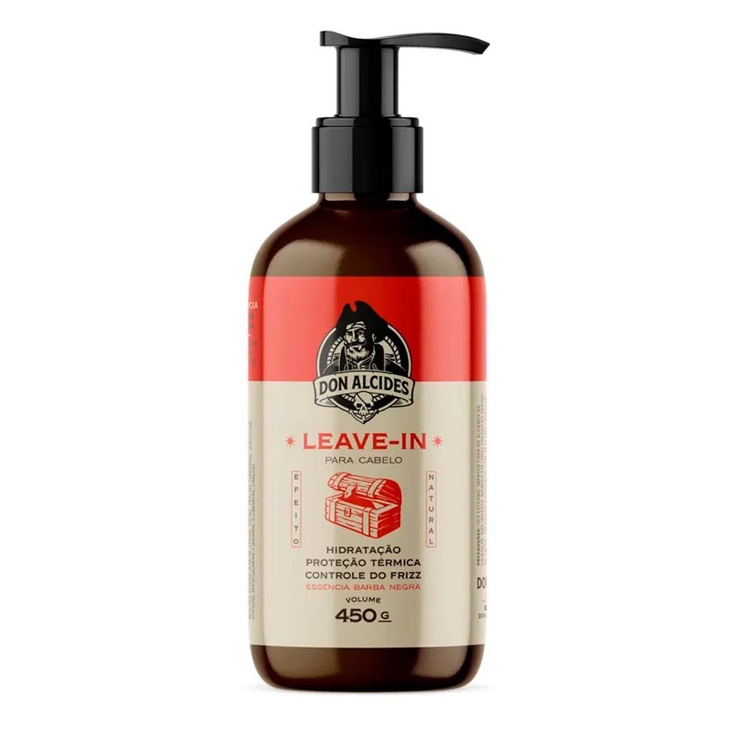 Leave-in Para Cabelo Masculino Barba Negra 450g Don Alcides