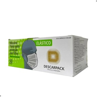 MASCARA DESCARTAVEL DESCARPACK 50 UN em Oferta na Shopee