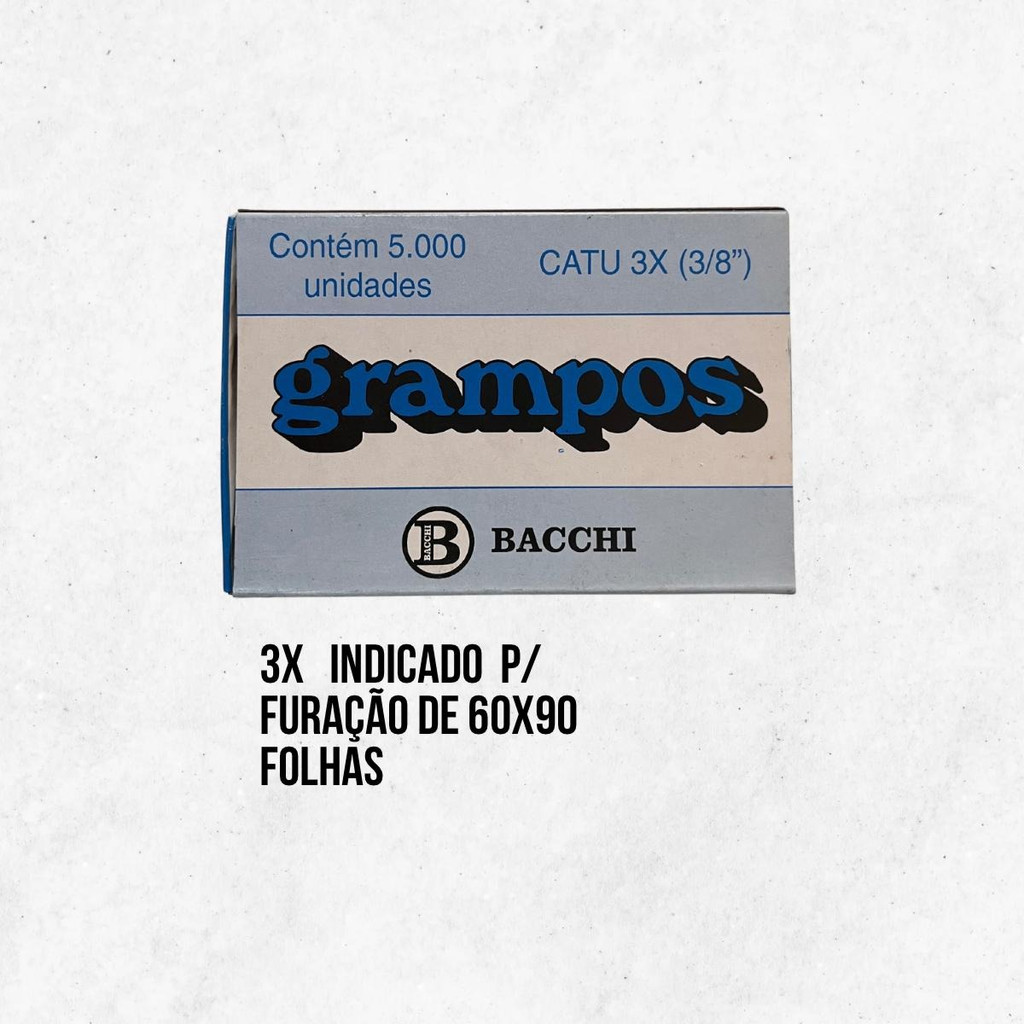 Grampo Bacchi Catu 3x Caixa Com 5000 em Oferta na Shopee