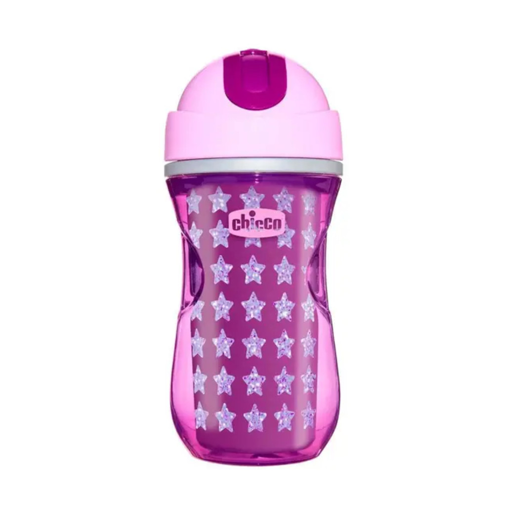 Copo Squeeze Sport Cup 14m+ 266ml Menina Chicco Roxo Estrela em Oferta na Shopee