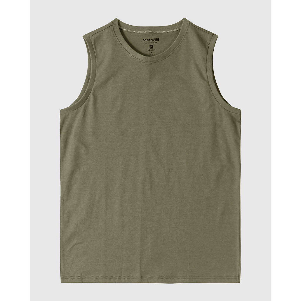 Regata Básica Masculina Cava Ajustada Em Algodão em Oferta na Shopee