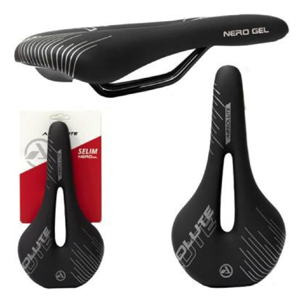 Selim Absolute Nero Gel Vazado 268 X 146mm Modelo Novo 2024 - Sports & Outdoors