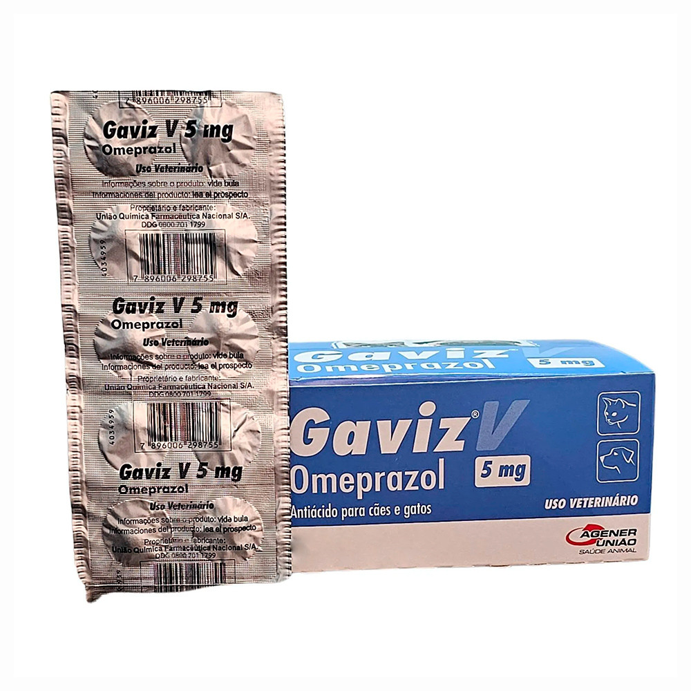 Antiácido Gaviz V Omeprazol 5mg Cartela com 10 comprimidos em Oferta na Shopee