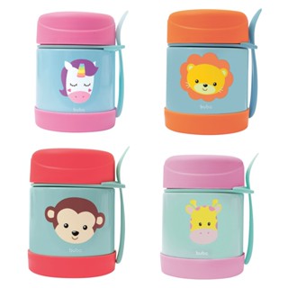 Pote Térmico 320ml Infantil Bebê Animal Fun Com Talher Buba em Oferta na Shopee