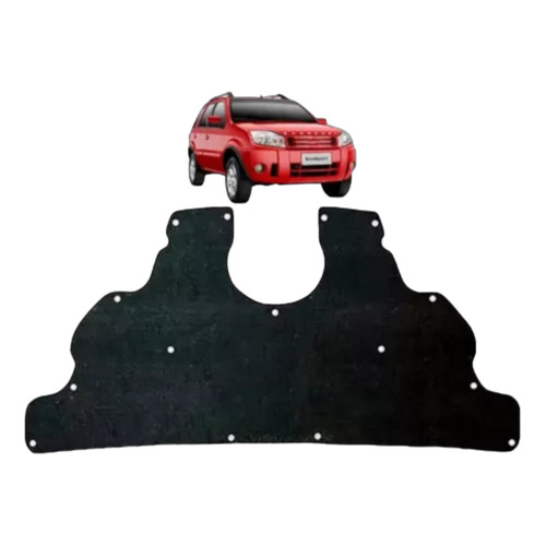 Manta Forro de Capô Anti Ruido Térmo Revestida Ecosport 2008 2009 2010 2011 2012 + Presilhas