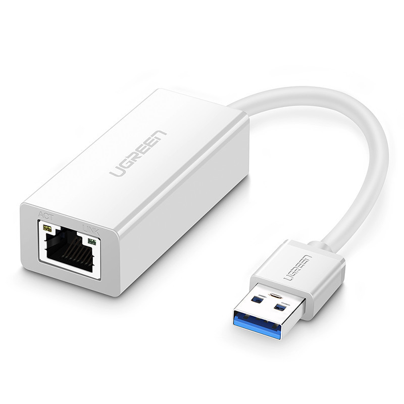 Adaptador  Ethernet Rj45 Ugreen para Usb 3.0 Branco 20255