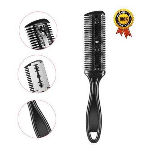 Pente Com Navalha Cabelo E Barba Apara E Tira Volume