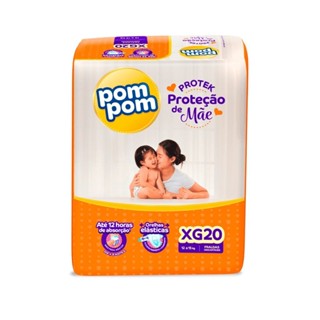 Fralda Pom Pom Derma Protek Tamanho XG com 20 Fraldas Descartáveis