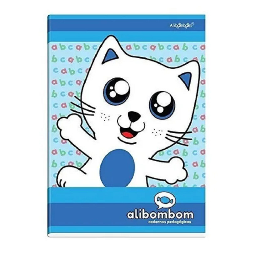 Kit 3 Caderno Brochurão Capa Dura S/Pauta Alibombom 80 Fls