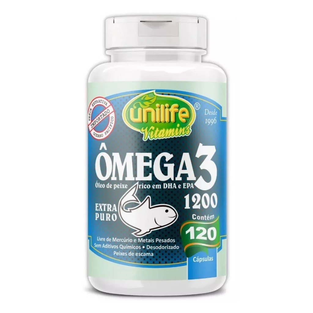 Ômega 3 - Desodorizado 120 Cápsulas 1200mg - Unilife - Health
