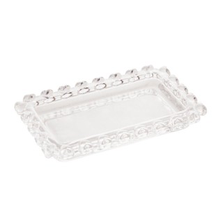 Mini Travessa Retangular Lyor Coração de Cristal 10,5cm