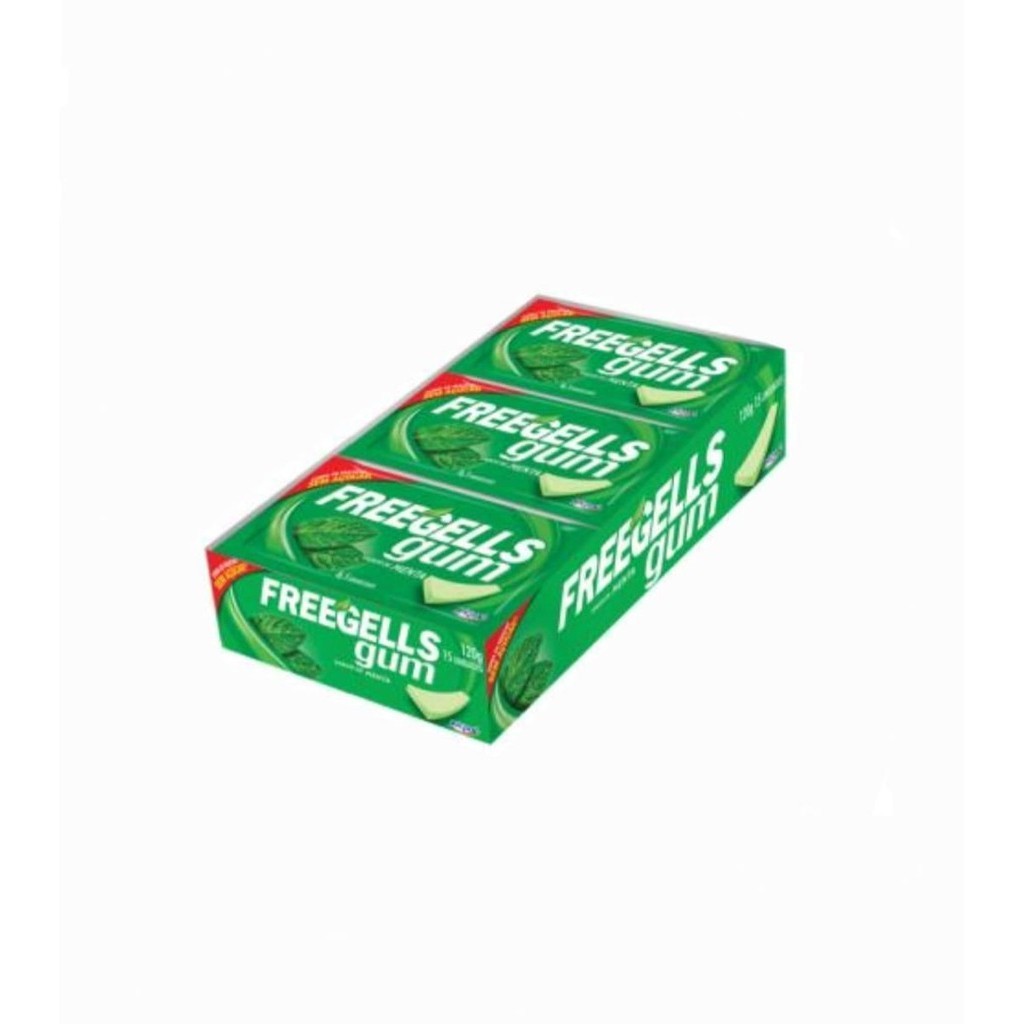 Freegells Menta Chiclete 15un – Goma de Mascar Refrescante e Saborosa
