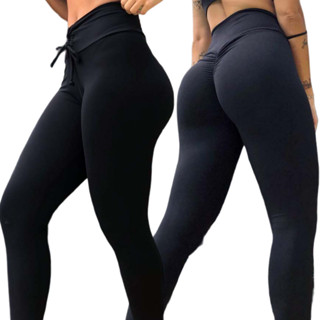 Calça Legging Empina Bumbum Com Cordinha Leg Cintura Alta