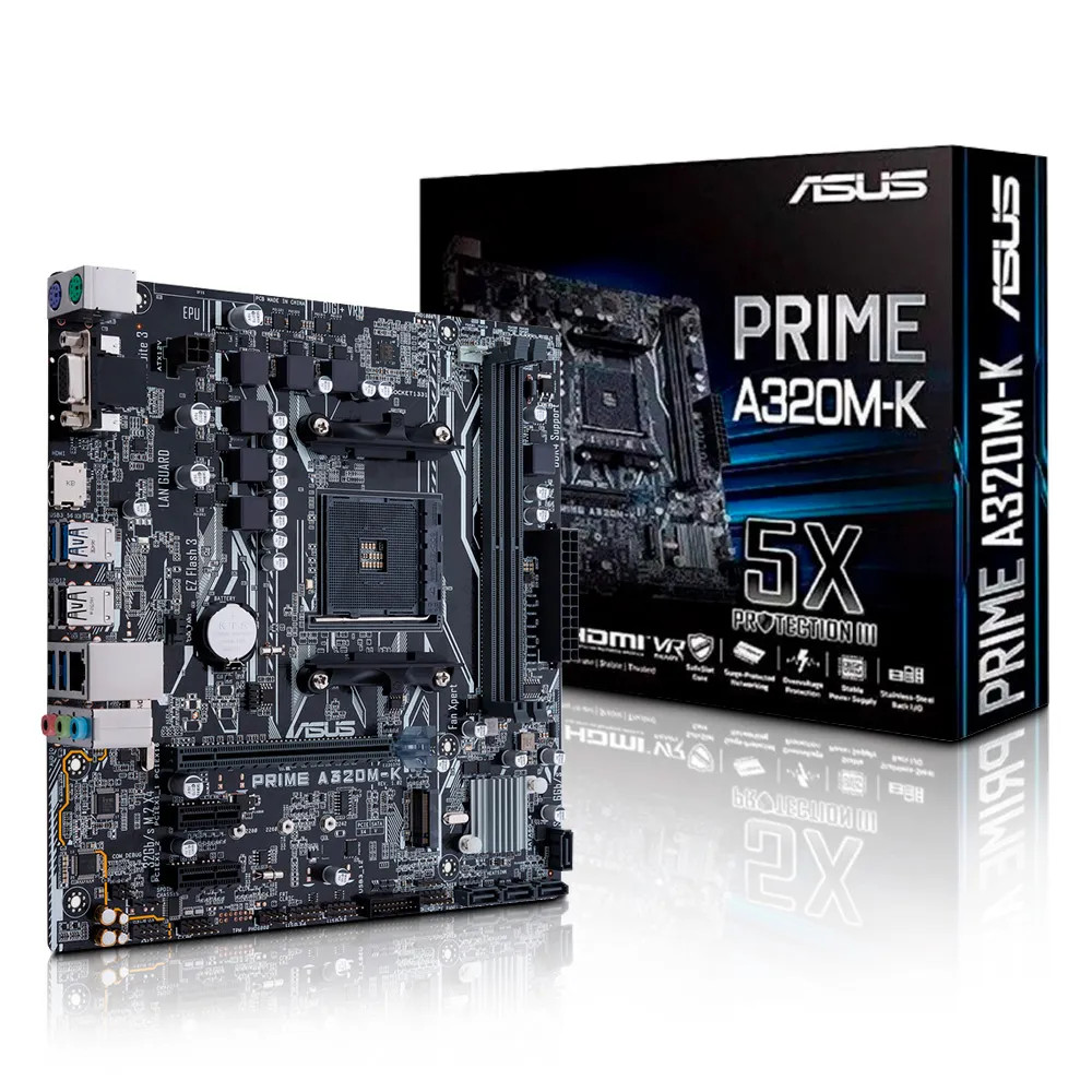 Placa Mãe AM4 Asus Prime A320M-K M.2 Hdmi Vga DDR4