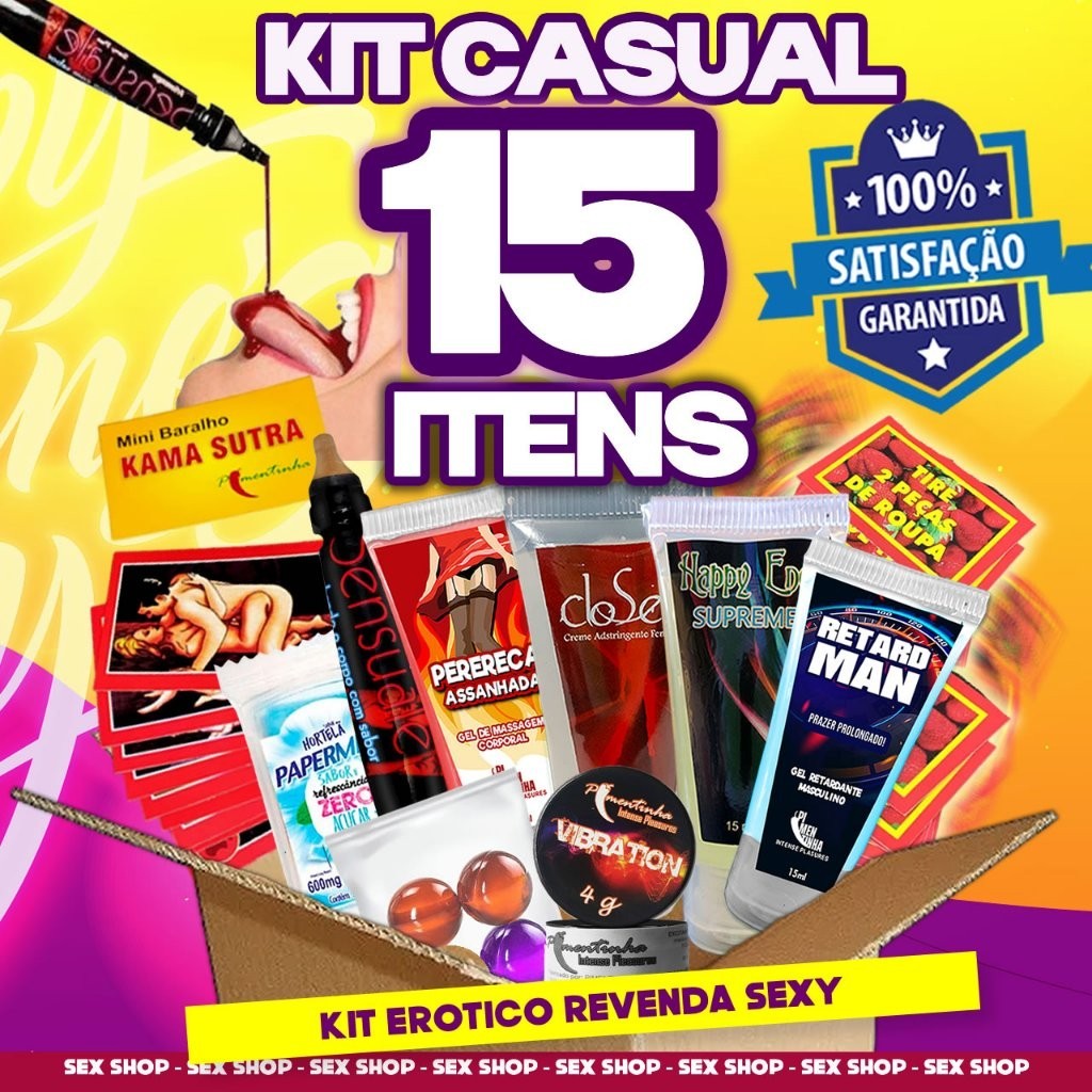 Kit Sex Shop 15 Produtos Eróticos Sexy shop Plus max em Oferta na Shopee