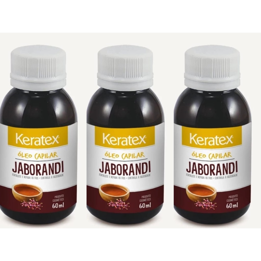 Kit 3 Óleos Capilar Keratex Jaborandi 60ml