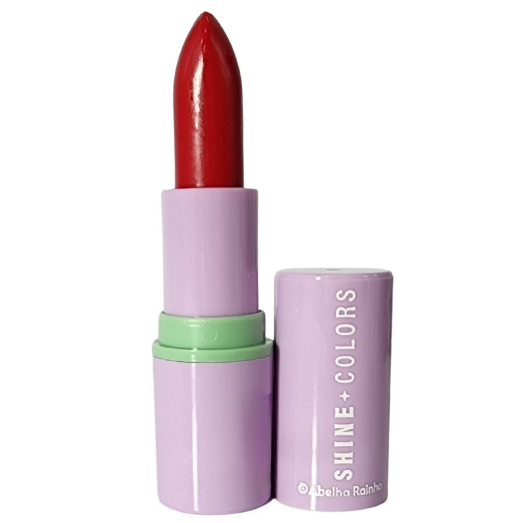 Batom Brilho Intenso Rouge FPS 15 Shine Colors Abelha Rainha 3,7g