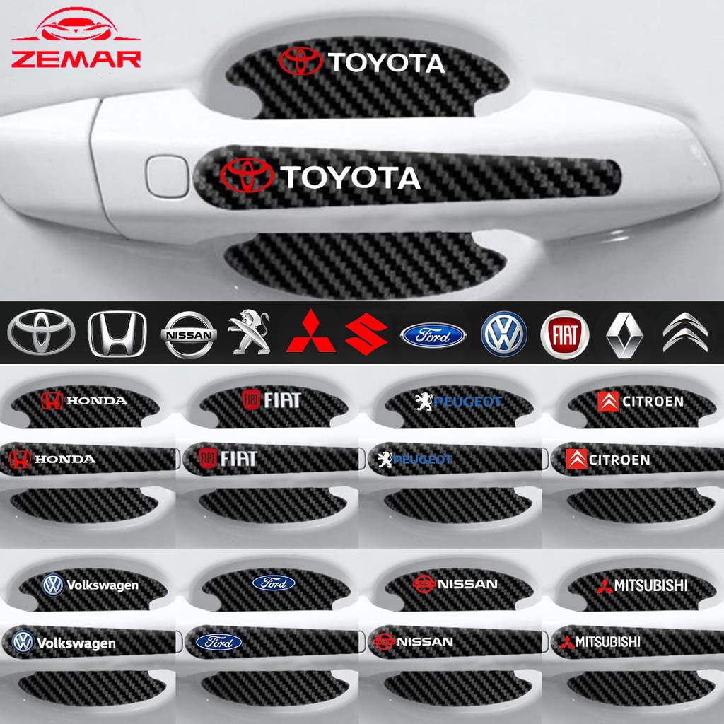 4/8Pcs fibra de Corpo Carro Porta Tigela Adesivo Do Protetor de Proteção Da Autocolante anti-Riscos automotivo for Corolla Cross Hilux Yaris Etios Fit Civic g10 g9 City Hrv Strada Argo Mobi Toro Fastback Pulse Cronos Scudo 500 Renegade Compass 2023 ZOE Cl