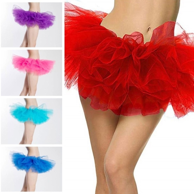Melhores Saias De Tule De Dança Feminina Elástica Cintura Alta Plissada Midi Saia Carnavais Trajes Tutus Em Camadas Skir