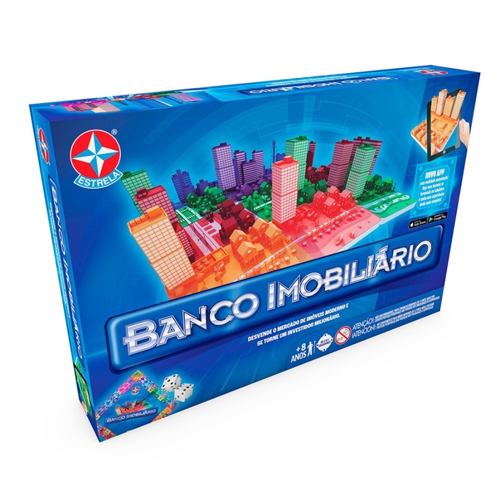 JOGO BANCO IMOBILIÁRIO ESTRELA COM APLICATIVO APP BRINQUEDO MESA TABULEIRO DIVERSÃO FAMÍLIA CLÁSSICO - Hobbies & Collections