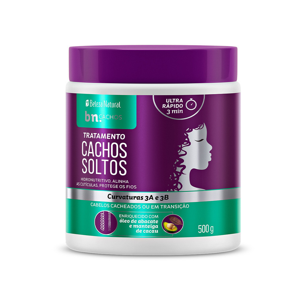 Máscara de Tratamento Beleza Natural Cachos Soltos 500g bn.Cachos em Oferta na Shopee