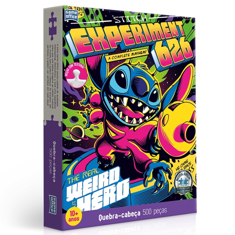 QUEBRA CABEÇA STITCH 500 PEÇAS TOYSTER PUZZLE DESENHO DISNEY GAME OFFICE BRINQUEDO INFANTIL CRIANÇAS em Oferta na Shopee