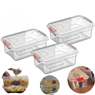 Kit 3 Caixa Organizadora Box Cesto Plástico Transparente 3 Litros em Oferta na Shopee
