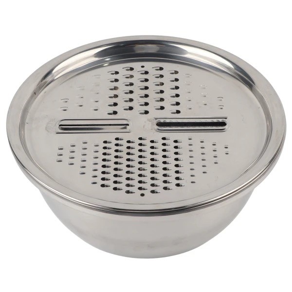 Bowl Ralador De Legumes Queijo Manual Tigela Inox Vasilha em Oferta na Shopee