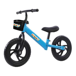 Bicicleta Equilíbrio Balance Bike Sem Pedal Aro 12 Importway Azul