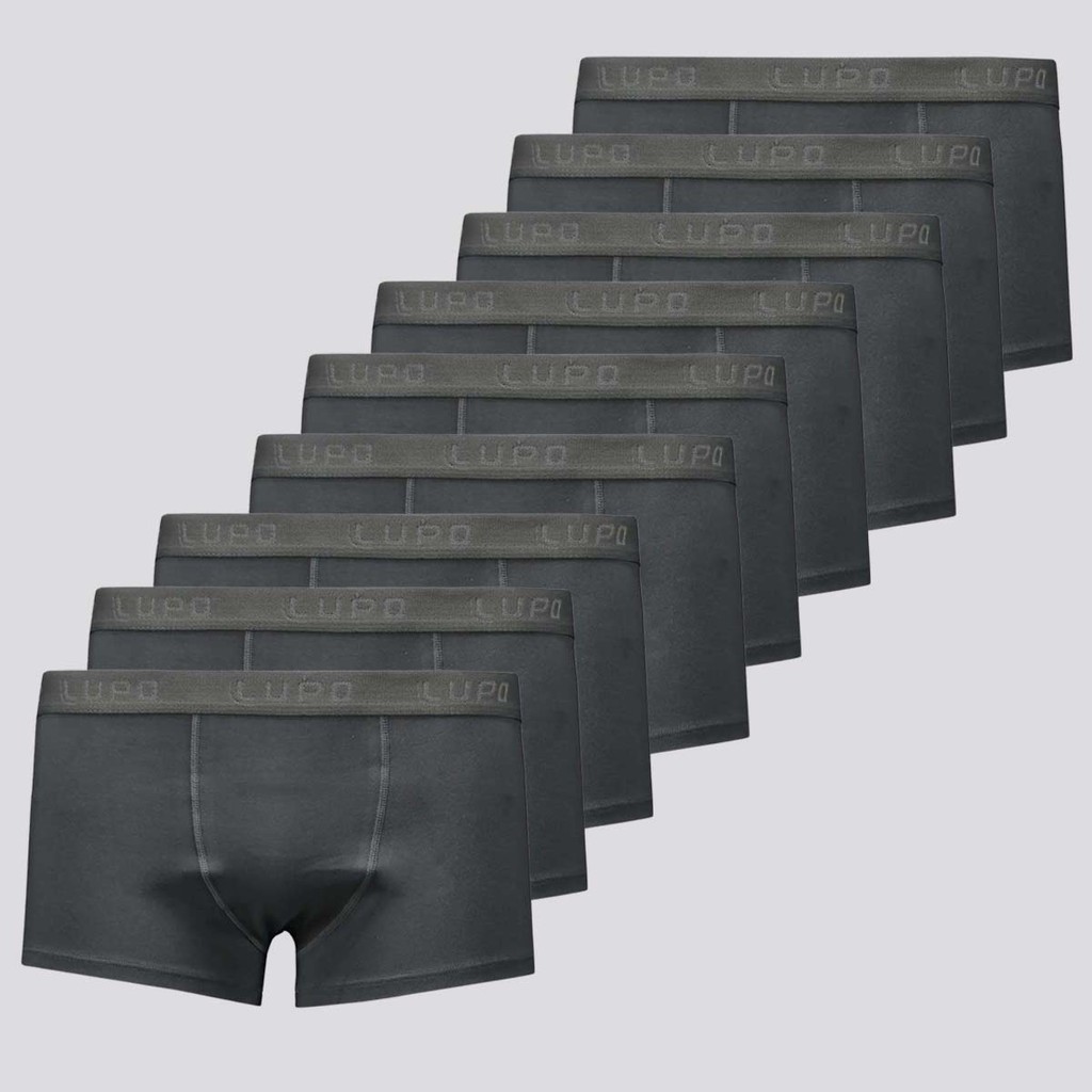 Kit de 9 Cuecas Sunga Lupo Algodão Com Elastano Cinza Escuro em Oferta na Shopee