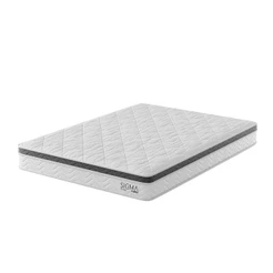 Colchão Casal Sigma Molas Ensacadas (22x138x188) Branco e Cinza