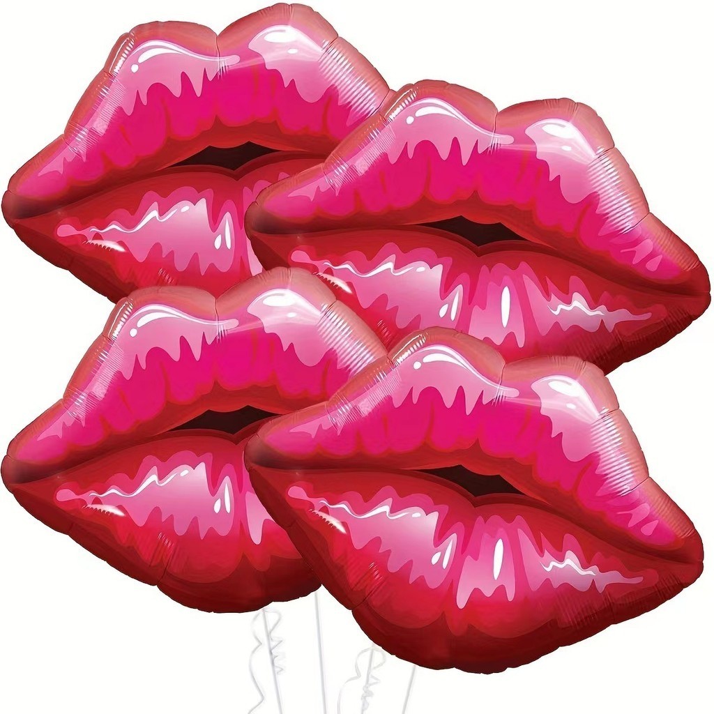 1/4pcs Pink Red Big Lips Balões De Amor Para O Dia Dos Namorados Festa De Aniversário De Meninas Casamento Decorações Photo Props Globos