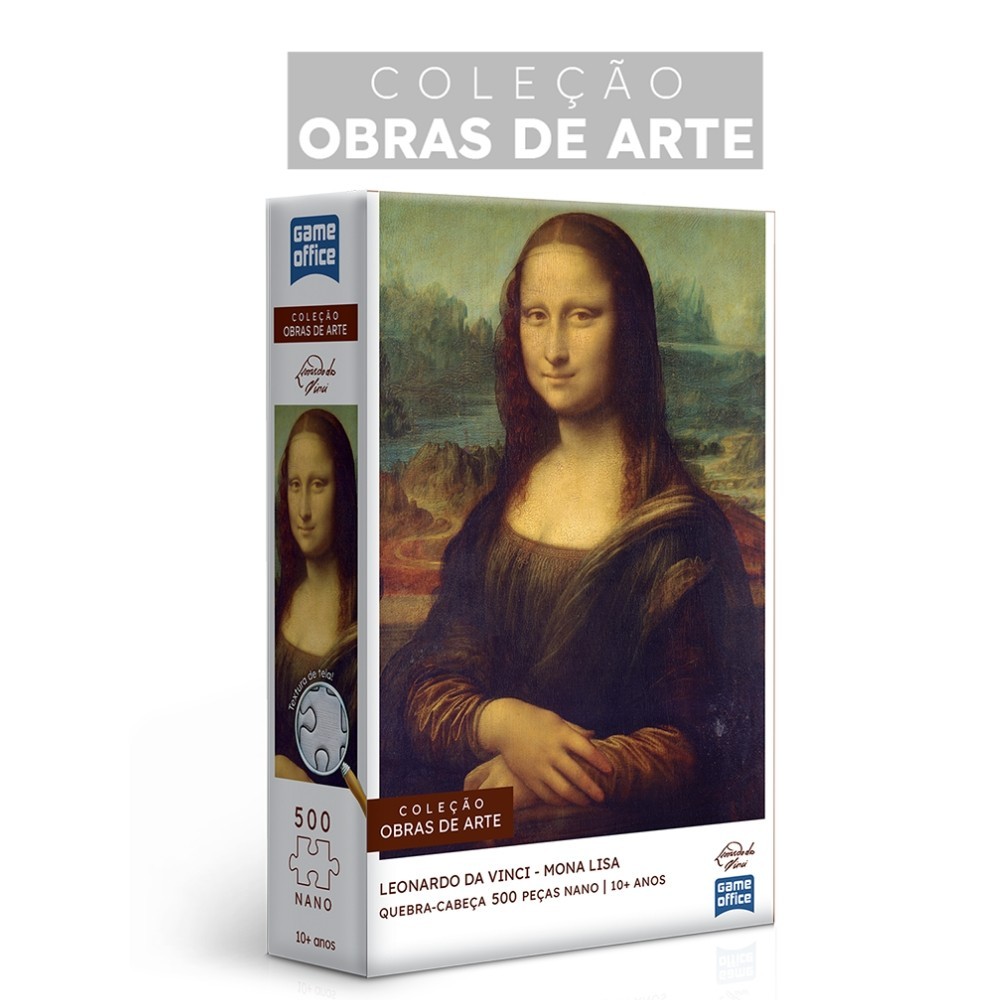 QUEBRA CABEÇA A MONALISA LEONARDO DA VINCI 500 PEÇAS NANO TOYSTER COLEÇÃO OBRAS ARTE MONTAR PUZZLE em Oferta na Shopee