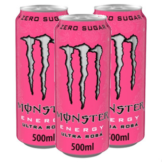 kit 3 Energético Monster Ultra Rosa Importado Lata 500ml