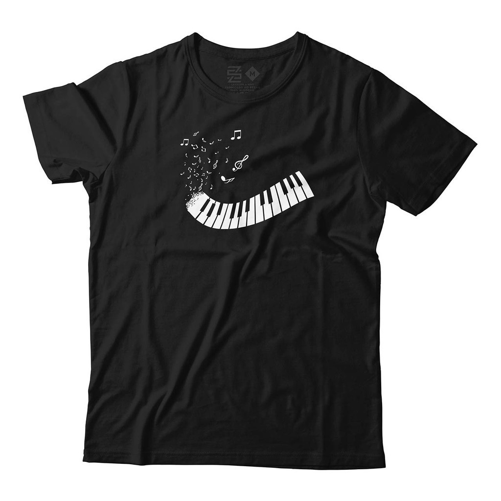 Camiseta Piano Teclado Instrumento Musical Camisa Unissex