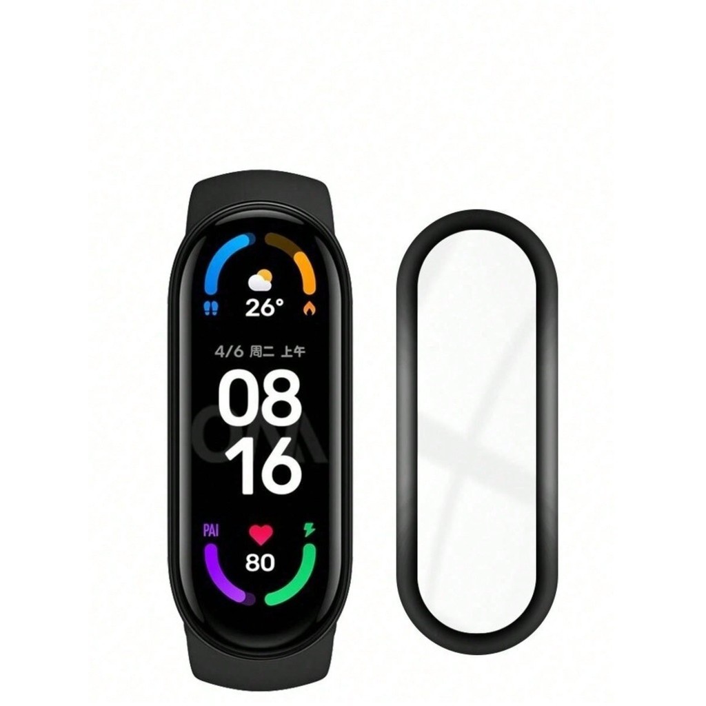 Película 3D Curvada Gel Nano para Relógio Inteligente Xiaomi Mi Band 5 Miband 6