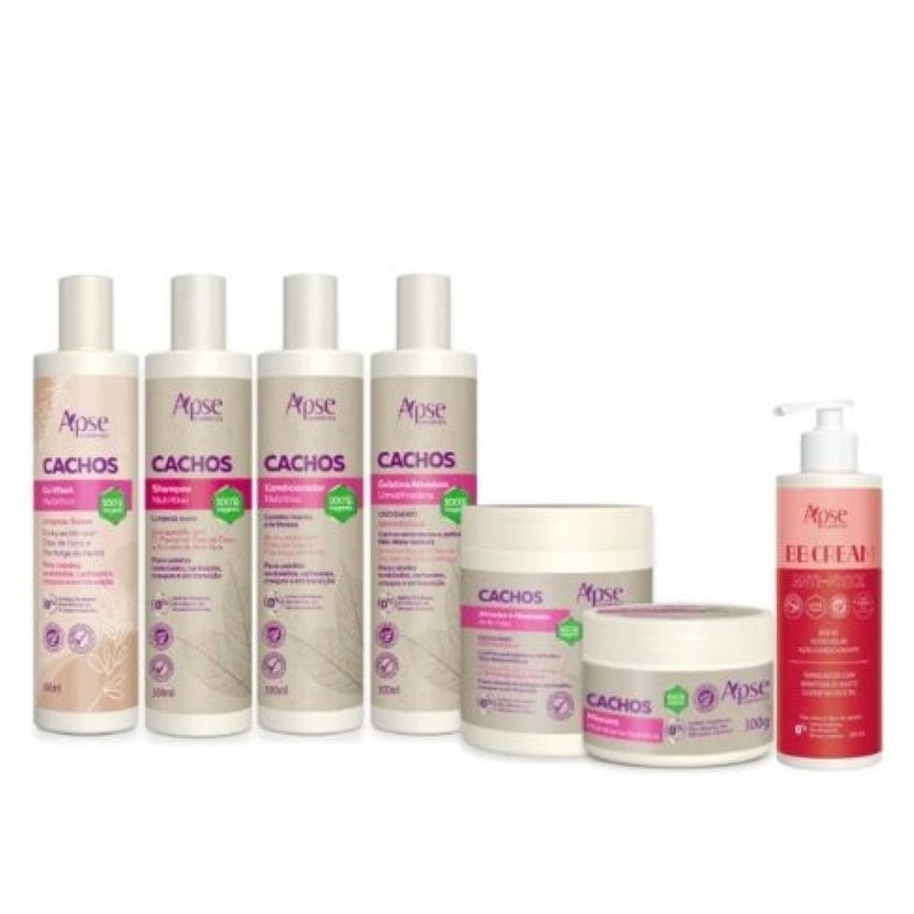 Kit Apse Cachos Tratamento Completo Com BB Cream 7 itens